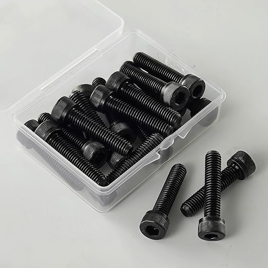 YIIFLY M10-1.5 x 40mm Socket Head Cap Screws, M10x1.5 Bolt,12.9 Grade Alloy Steel, Allen Socket Drive, Black Oxide Finish, Full Thread, Quantity 10