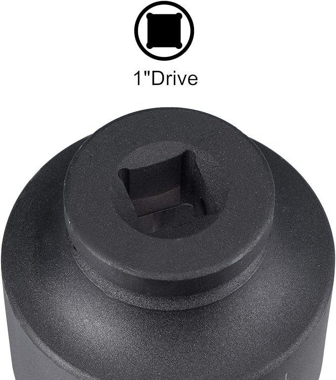 uxcell 1-Inch Drive 85mm 12-Point Impact Socket, CR-MO Steel 102mm Length, Standard Metric Sizes
