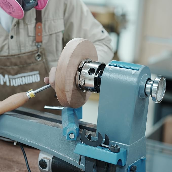 3.5??Self-Centering Four-Jaw Universal Nickel-Plated Chuck for Spindle and Faceplate Work for Woodturning Lathe, Compatible with Super NOVA2, G3 Nova.