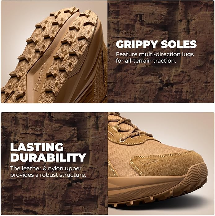NORTIV 8 Men's Wide Toe Box Hiking Boots Low Drop Waterproof Outdoor Trekking Camping Winter Snow Shoes Katahdin