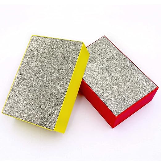 Diamond Hand Polishing Pads Extremely Sharp for Sanding Concrete Glass Stone Granite Marble-60#,100#,200#,400# 4Pcs(Plane)…