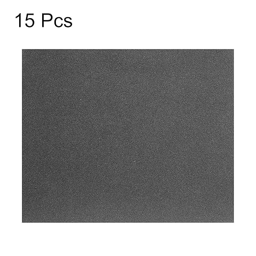 HARFINGTON 15pcs Sandpaper 80 Grit 9 x 11 Inch C-Weight Backing Silicon Carbide Abrasive Wet Dry Sanding Sheets for Wood Finishing, Metal Sanding, Automotive Polishing