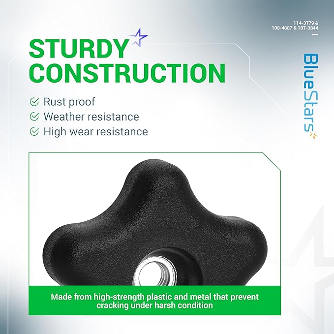BlueStars 114-3779 Handle Knob 108-4887 Handle Lock 107-3844 Washer - Compatible with Toro 621 721 R E QZR QZE CCR 6053 Snowblower 21" Power Clear 24" Snow Master Snow Blower w/Fuel Line Primer Bulb