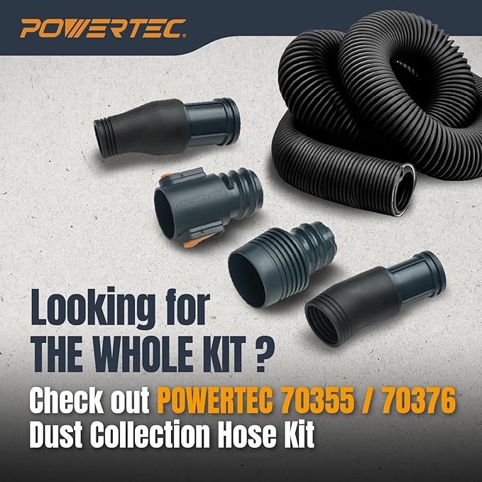 POWERTEC Dust Collection Fitting with Quick-Change Adapter for Shop Vacuum Hoses & Fittings Ranging from 2-1/2" to 1-1/2" (70479)