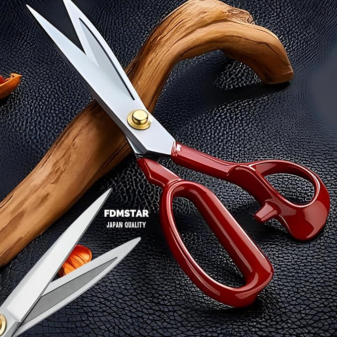 Professional Fabric Scissors 8'' - Heavy Duty Sewing Shears with High Carbon Steel Blades for Precise Cutting, Tailoring,Crafts, Industrial Strength Use, Sharp Precision Dressmaking Tools