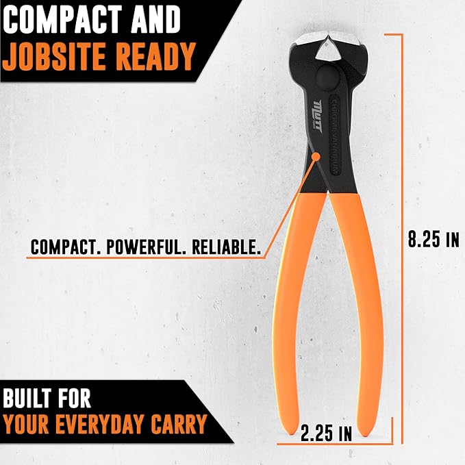 Mutt Tools 8 Inch End Cutting Pliers Heavy Duty ??CRV End Nippers Tool ??Nail Puller Pliers, Nail Puller Tool