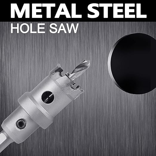21mm竊?5/6 inch 竊?Metal Steel Hole Saw with 2 Drill Bits, Hole Cutter for Thick Metal,Stainless Steel,Iron and Wood (21mm竊?5/6 inch 竊?