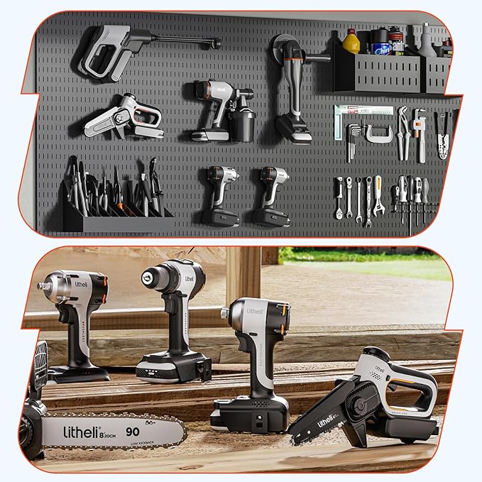 LiTHELi Cordless Impact Wrench 1/2 inch, 330 Ft-lbs(450N.m) Brushless Impact Gun 2500 RPM, 20V Power Impact Wrenches for Home & Truck Car, Tool Only