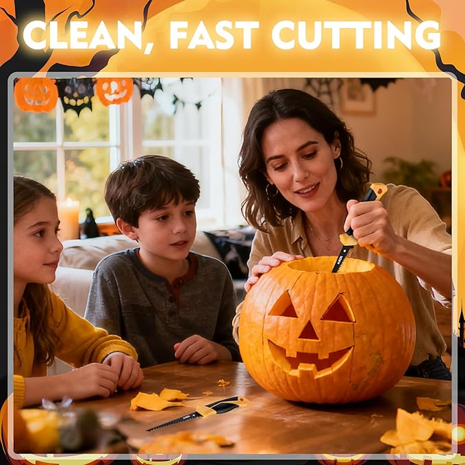 KATA Drywall Saw Handsaw, 6-inch Sharp 8-TPI Blade Pumpkin Carving Tools, Keyhole Job Saw with Ergonomic Handle,Triple Ground Teeth Cutting for Sheetrock, Plywood, Cardboard, Wood, Plastic