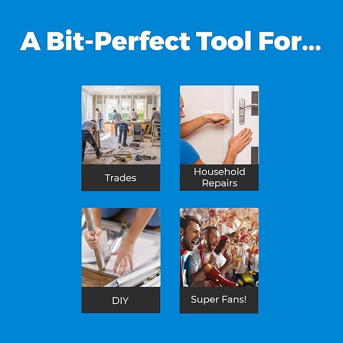 MEGAPRO짰 NHL짰 Team Edition Multi-bit Screwdriver | Officially Licensed NHL짰 Gear | Durable, Ergonomic, Pro-Grade Screwdriver (St. Louis Blues짰)