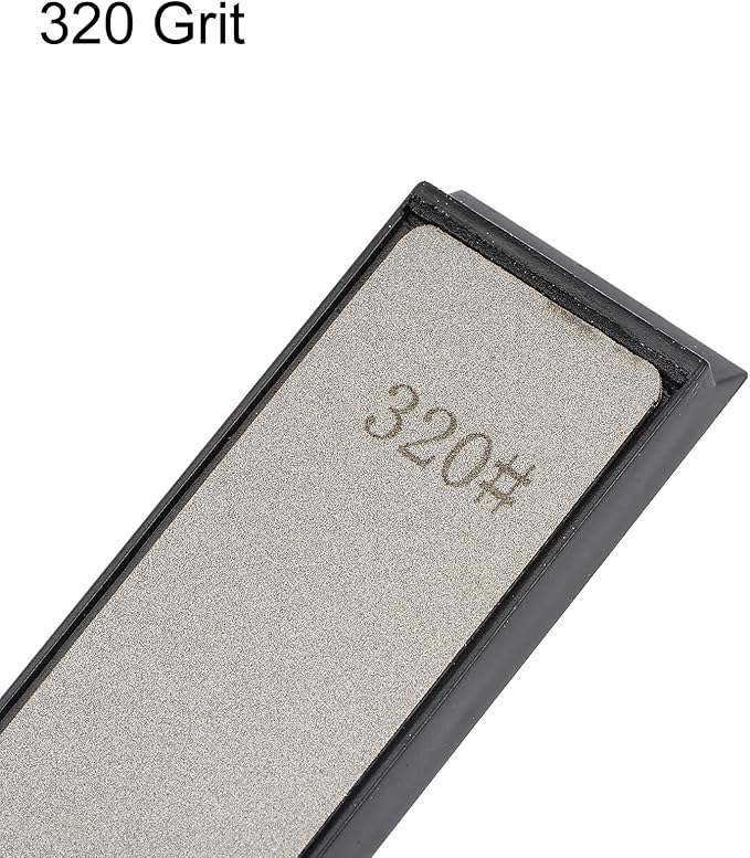 uxcell Diamond Sharpening Stones 320 Grit Whetstone Knife Sharpener Stone with Non-Slip Base