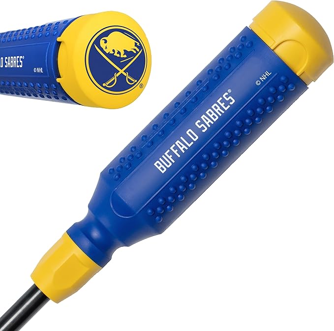 MEGAPRO짰 NHL짰 Team Edition Multi-bit Screwdriver | Officially Licensed NHL짰 Gear | Durable, Ergonomic, Pro-Grade Screwdriver (Buffalo Sabres짰)