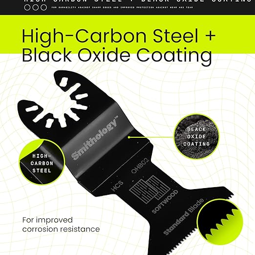 Smithology 50-Pack Universal Oscillating Saw Blades ??Long-Lasting Multi-Tool Blades for Wood, PVC & Plastic | Fits Dewalt, Milwaukee, Ryobi, Makita, Craftsman, Porter Cable, Ridgid, Rockwell & More