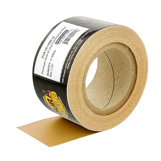 Dura-Gold Premium - 1000 Grit Gold - Hook & Loop Backing Longboard Continuous Sandpaper Roll, 2-3/4" Wide, 12 Yards Long - For Automotive Detailing, Fine Color Sanding, Long Board Sander, Hand Blocks