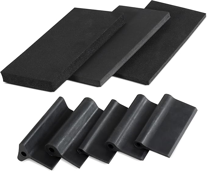 DCT Contour Detail Sanding Grip Pad Wedge Block 8-Pack Set ??Flexible Soft Rubber and Foam Sponge Sand Pads Kit for Wood