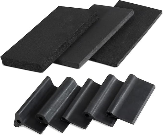 DCT Contour Detail Sanding Grip Pad Wedge Block 8-Pack Set ??Flexible Soft Rubber and Foam Sponge Sand Pads Kit for Wood