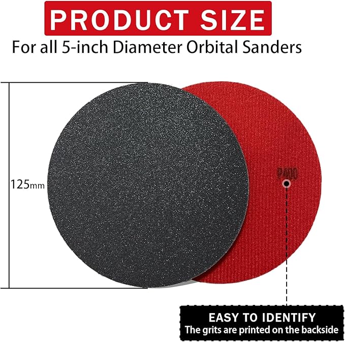 16Pcs 5 Inch Sanding Sponge Disc Hook and Loop 320 Grit Wet Dry Sanding Pads, Drywall Sandpaper Blocks for Wooden Drywall Sheetrock and Metal Glazing