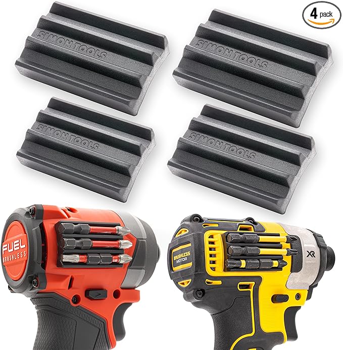 Magnetic Bit Holder for Impact Drivers and Drills - Super Strong Adhesive - Drill Accessory Compatible With Most Drills Brands like Dewalt, Makita, Klein, Bosch and Milwaukee Bit Holder