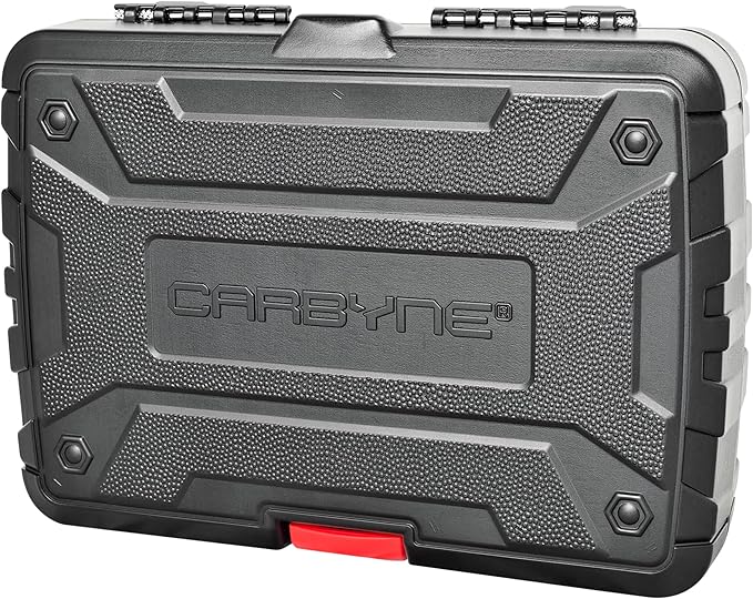 CARBYNE 18-Piece Extra Long Hex (Allen) Bit Socket Set, Ball End | SAE & Metric, S2 Steel Bits, CrV Sockets, Corrosion Resistance, Durable Storage Case | 1/8''-3/8'' SAE / 3mm-10mm Metric, 3/8" Dr.