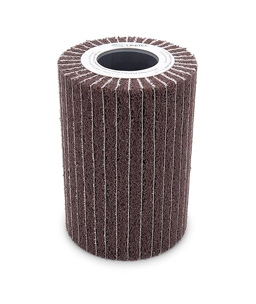 C.S. Unitec PTX Interleaf Combi Wheel | 80 Grit Metal & Wood Finishing Tool Wheel | 4" Diameter x 6" Wide (47322)