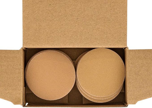 Dura-Gold Premium 2" Gold Hook & Loop Sanding Discs - 220 Grit (Box of 30) - High-Performance Extra Coarse Cut Abrasive Sandpaper Discs - for DA Sanders Drill, Sand Automotive Paint, Woodworking Wood