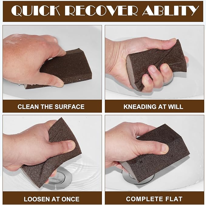 60 Grit Angled Sanding Blocks, Jamiikury Coarse Sponge Sand Block Washable and Reusable, Wet & Dry Sandpaper Block for Wood Metal Drywall and Furniture Paint - Pack of 8