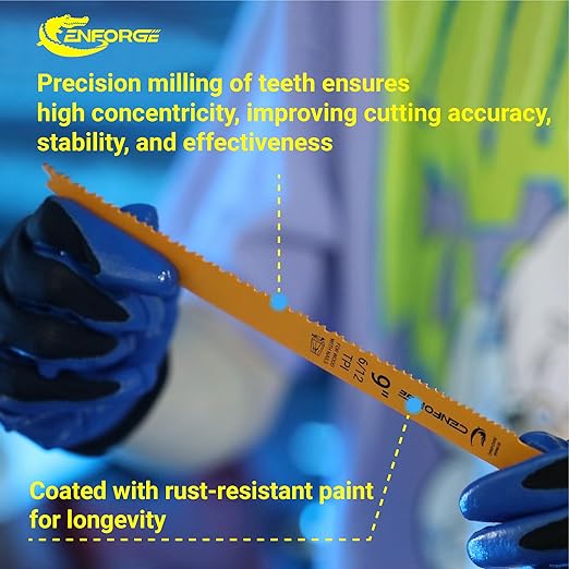 25-PC Reciprocating Saw Blades, 6 inch, 14-18 TPI, BI-Metal (M42+D6A) Material, Replace Milwaukee, Dewalt and Diablo sawzall Blade, for Sawzall Blades Metal