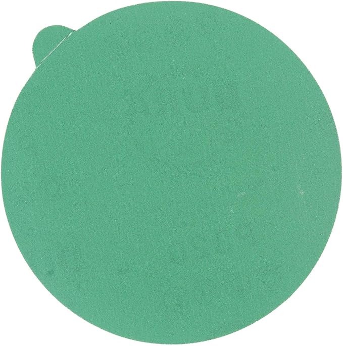 Dura-Gold Premium 5" Green Film PSA Sanding Discs - 320 Grit (Box of 50) - Film Back Self Adhesive Stickyback Sandpaper Discs for DA Sanders, Fast Cut Abrasive - Sand Automotive Paint Woodworking Wood