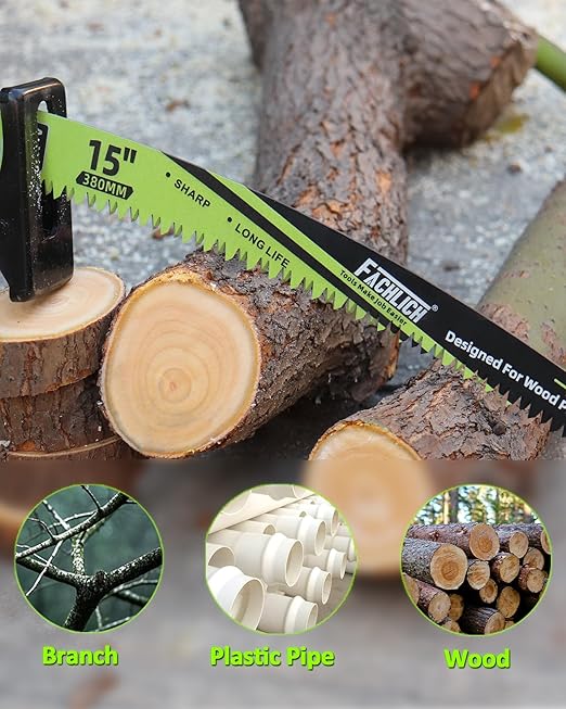 Japanese Teeth Reciprocating Saw Blade 7Inch - Saber Saw Blades Wood Pruning, 1pc Curved Edge 6TPI for Tree Trimming, Wood/PVC Pipe Cutting, Cr-V Sabre Blades Better Wear Resistance