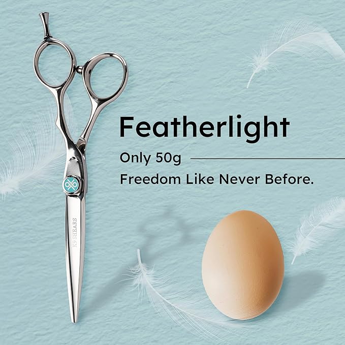 6" Professional Hair Scissors ??Barber Shears Made with Premium VG10 Steel, Lightweight, Razor-Sharp, Handcrafted with Ergonomic Handle and Convex Blade, Also Great for Home Use | K9 Shears