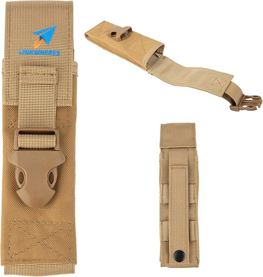 Folding Saw Storage Pouch, Compatible with 7-8 Inch Hand Saws and Pruning Saws, Made of 1680D Nylon Oxford Fabric, Brown Color for Easy Outdoor Carry