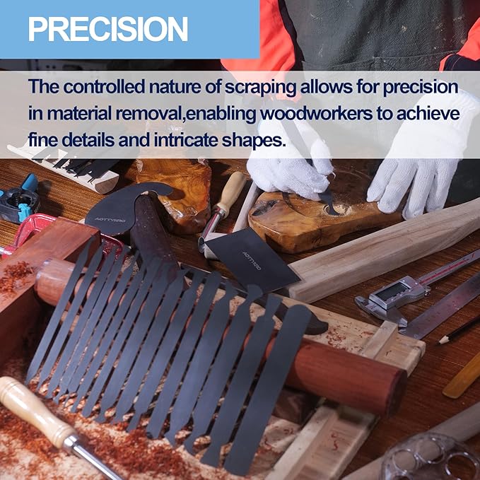 New Cabinet Scraper Cards with 15 shapes,Cabinet Scraper for multi-functional engraving,deburring,polishing,contour sanding,Card Scraper Tool for precision machining and confined spaces