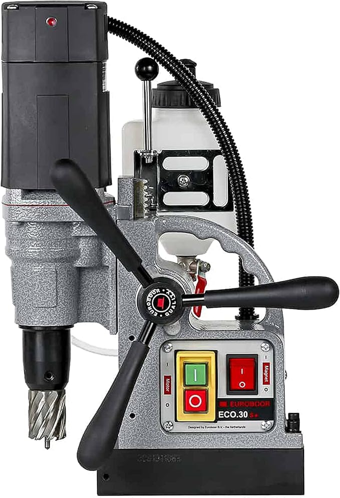 Magnetic Drill Press - 8.2A Portable Drilling Machine with 1 3/16" Annular Cut Capacity & Oil Lubricated Gear Box - ECO.30S+
