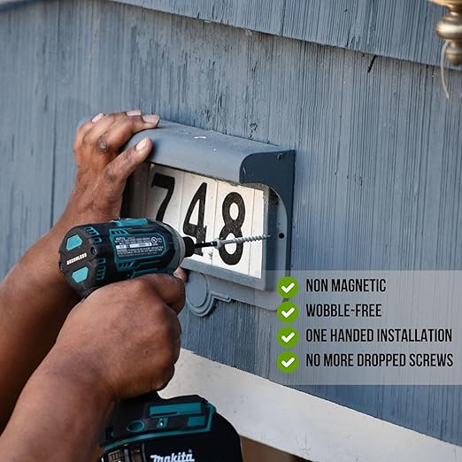VVelocity Long Length Exterior 4 1/2 Wood Screws and T25 Torx Bits (Size #10) ??Rust Resistant Long Wood Screw Set with StickTight Hexstix Driver Bit (50 Count)