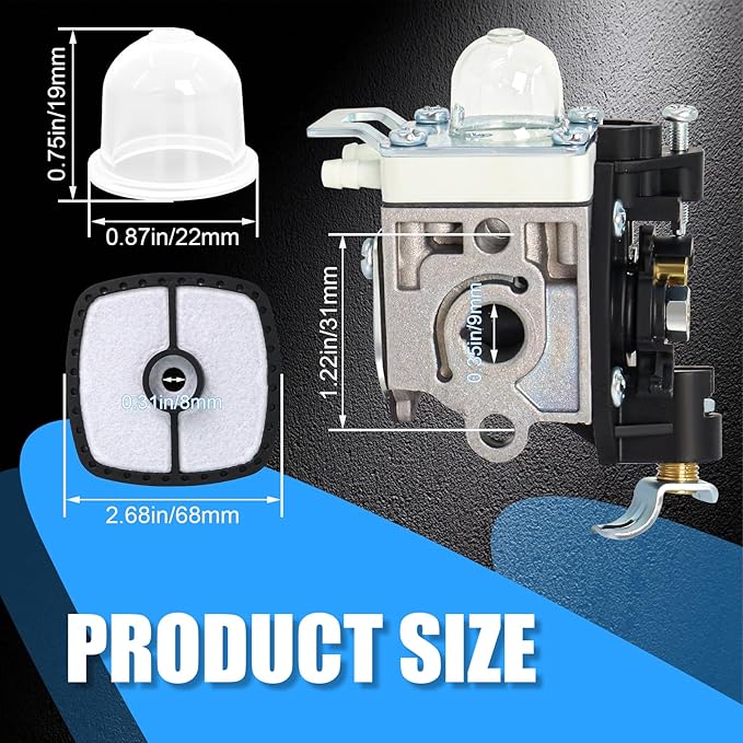 Podoy PB250 Carburetor Compatible with Echo PB-250 PB-250LN ES-250 RB-K106 Leaf Blower with Air Filter Tune Up Kit