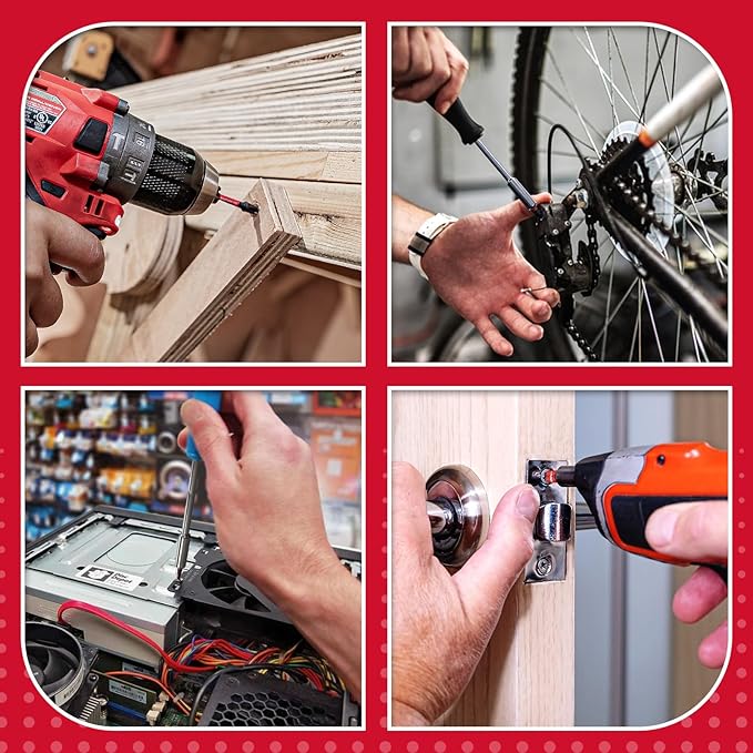 50 Pieces T20 1 In. Impact Tough Magnetic #20 Torx Head Power Bits, S2 Alloy Steel T20 Screwdriver Bits Set with 1Pcs Impact Bit Holder