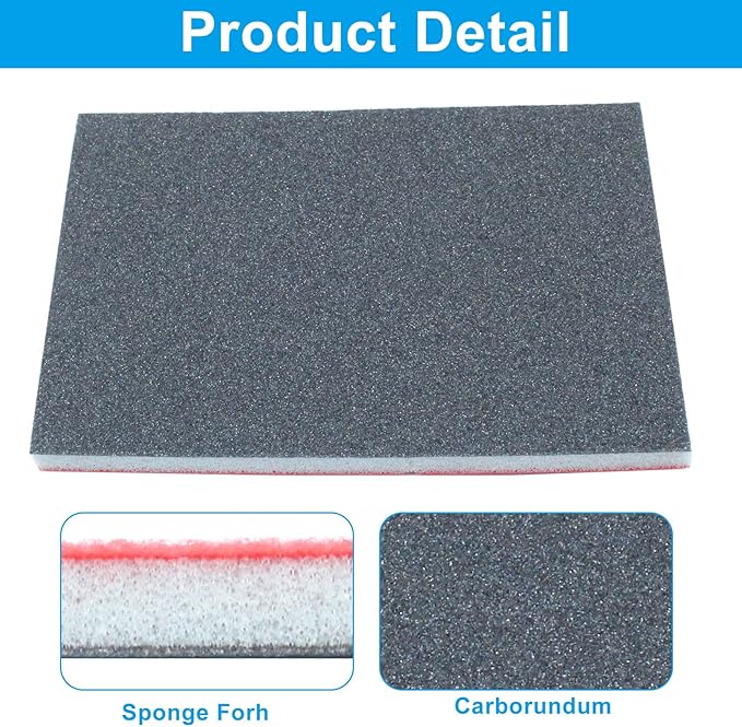 20Pcs 320 Grit Sanding Sponge, 4" x 3" Soft and Cozy Sponge Wet Dry Sandpaper, Ultra Fine Grit Sanding Sponge for Smooth Finishing