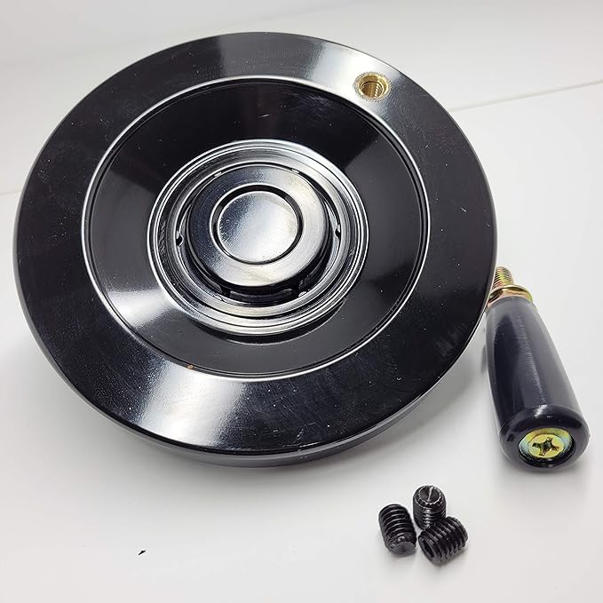 OD 5.5??Ultimate Handwheel 1/2??Bore Hole Crank Handle Most Machine Wood Lathe Mill Table Saw Tailstock Drill Press Revolving Replacment Part Shaft Vise Adjustment Core Tilt Height Adjustable Control