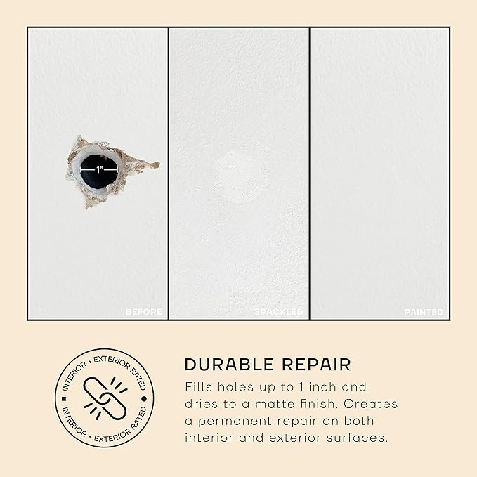 soto Small Hole Repair, White Spackle, 7-Piece Kit (No. 07 in Situ White) - High Strength Small Hole Repair Kit for use on: Walls, Drywall, Ceiling, Furniture, Cabinets