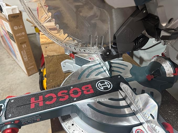 JZ Wood Shop Dust Collection Attachment/COMPATIBLE with Bosch-Miter Saw 12" Glide GCM12SD (Grey)