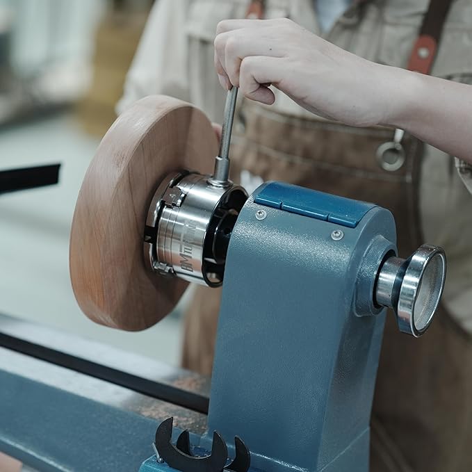 3.5??Self-Centering Four-Jaw Universal Nickel-Plated Chuck for Spindle and Faceplate Work for Woodturning Lathe, Compatible with Super NOVA2, G3 Nova.