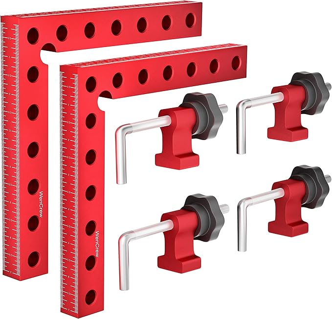 90 Degree Positioning Squares Right Angle Clamps, Clamping Squares for Woodworking Cabinet Clamp Corner Clamps Aluminum Alloy L Type Carpenter Tool for Cabinets, Picture Frame 7.1inch