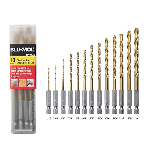Disston 0519 TITANIUM IMPACT HEX DRILL BIT SET 13PCS