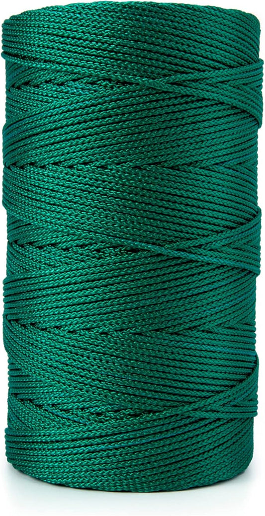 HONGDA Nylon Twine, 1000 Feet #18 Braided Nylon Mason line String Perfect for Masonry Jobs and for The Layout of General Construction, Gardening, DIY Project, Hunter Green
