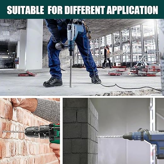 7/8 in x 31.5 in (22 x 800mm) SDS Plus Rotary Hammer Drill Bit, Concrete Drill Bit,Masonry Drill Bit for Concrete, Brick and Cement (Length : 800mm / 31.5 inch, 7/8 inch （ 22mm)