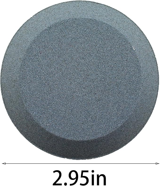 TAODAN 120 and 240 Grit Axe Head Round Sharpening Stone 7.5x2.8cm Aluminium Oxide Grinding Tool for Cutting