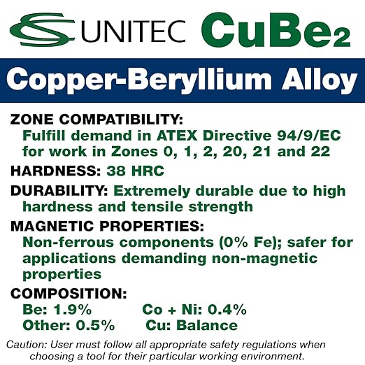 C.S. Unitec Screwdriver Phillips Head Non-Sparking, Non-Magnetic, Corrosion Resistant Type 4 (6mm) x 8"" Round Shank TUV Certified EX803-4B"