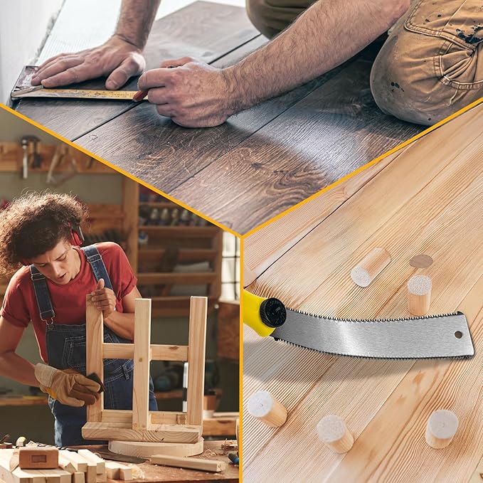 4-Piece Miter Box and Saw Set, 2.68 × 12-Inch Mitre Box with 3 Mitre Saws for Hardwood to Soft Metal Precise Miter and Bevel Cuts, Miter Box with Saw Included for Light-duty Tasks Only