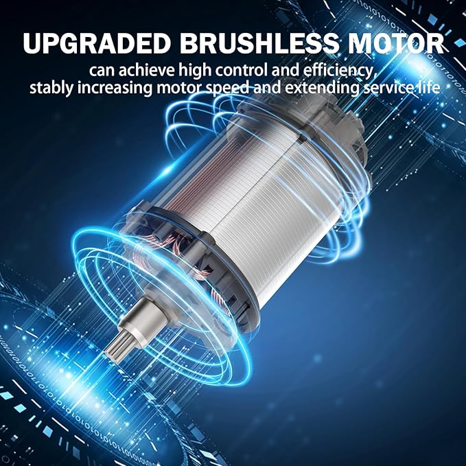 NANWEI Reciprocating Saw, Brushless Motor,Cordless Reciprocating Saw with 2PCS Batteries,Low Vibration Quiet Operation, LED Light, Variable Speed, for Wood/Metal/PVC Cutting (With Batteries)