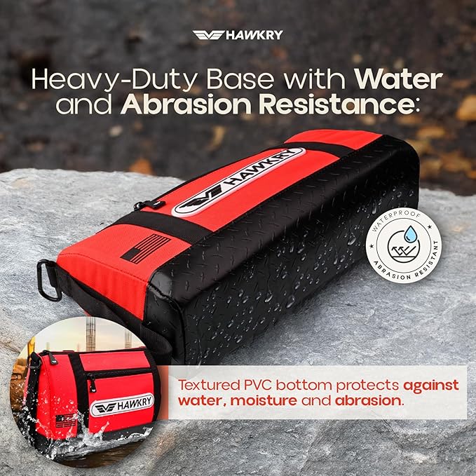 HAWKRY Oxford Waterproof Tool Bag ??Small Tool Bag and Tool Pouch, Fishing Bag, Travel Pouch, Compact, Durable Small Travel Bag, Multipurpose Tool Bags for Men for Work, Fishing and Travel